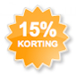 15% korting