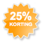 25% korting