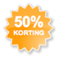 50% korting