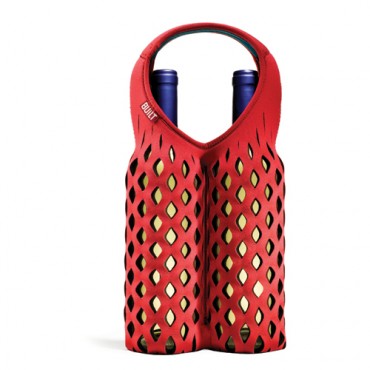 Built NY - Fishnet Two Bottle Tote (Ski Patrol Red en Green) UITLOPEND