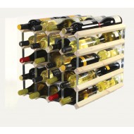 Design wijnrek blank hout dubble diepte 40 flessen