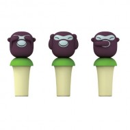 Alessi  - Wijnstop Banana Boys (Set van 3)
