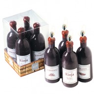 Kaarsen Rode Wijnfles (set van 4)